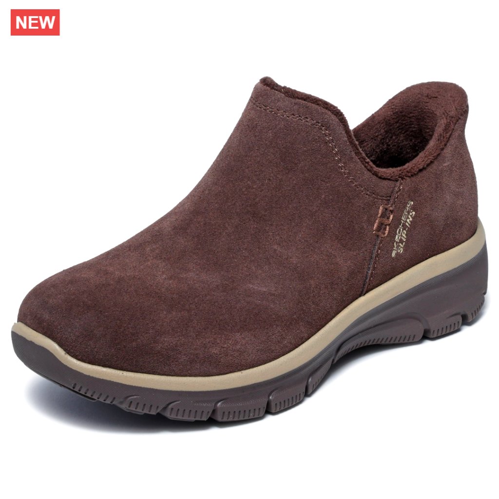 Women's Slip-On Booties With Memory Foam, Water-Resistant Suede, Size 8